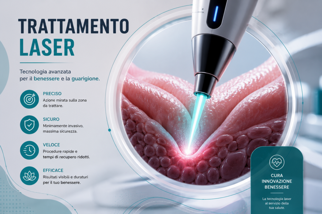 trattamento laser
laser
trattamento