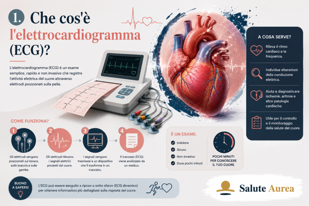 1.Che cos'è l'elettrocardiogramma (ECG)?